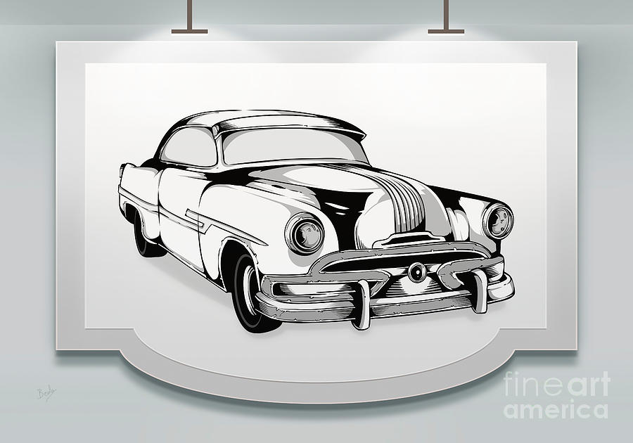 Vintage Digital Art - Classic Cars 07 by Peter Awax