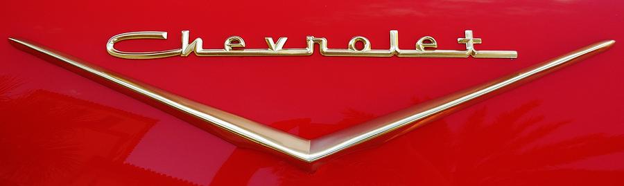 Classic Chevrolet Gold on Red Photograph by Mark Lemmon | Fine Art America