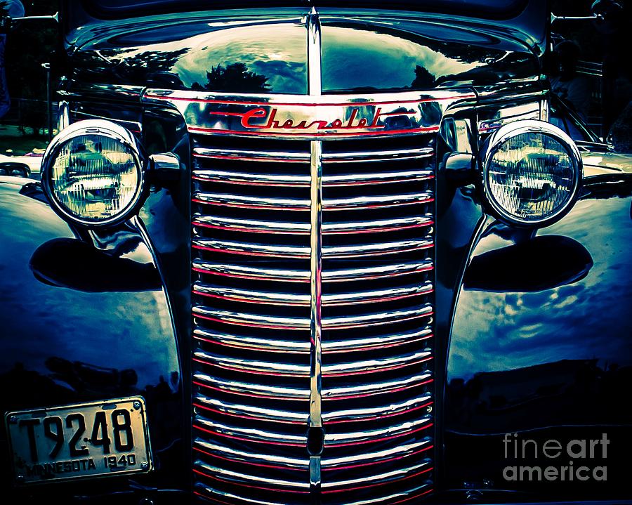 Truck Photograph - Classic Chrome Grill by Perry Webster