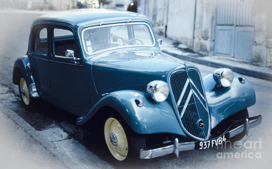 Classic Citroen in Blue Photograph by Heiko Koehrer-Wagner