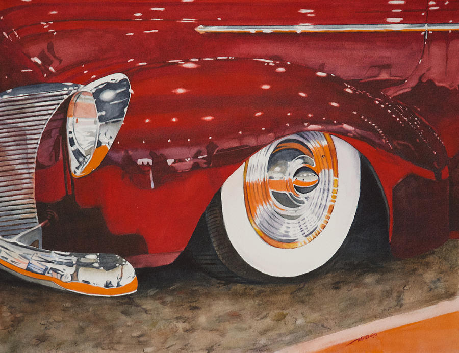Car Painting - Classic Curves by Christopher Reid