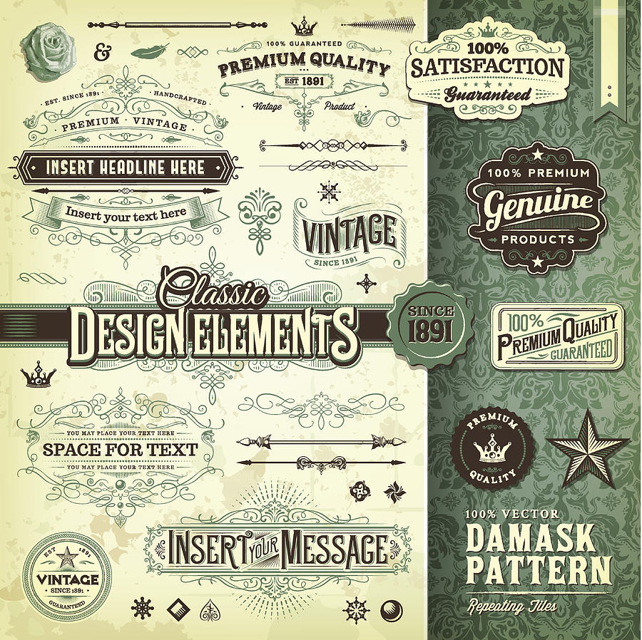 Classic Design Elements Toolkit Drawing by DavidGoh
