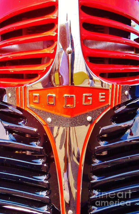 1940 Dodge Truck Hood Emblem Photograph by Bob Sample