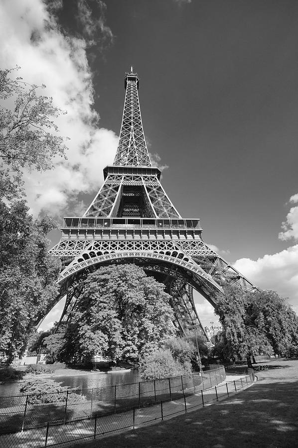 Classic Eiffel Tower Black and White Photograph by Allan Van Gasbeck