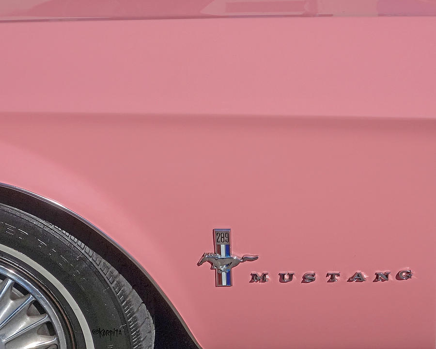 Classic Ford Mustang Pink Car  Photograph by Rebecca Korpita