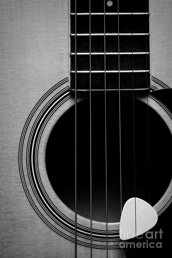 Classic Guitar in Black and White Photograph by Paul Ward