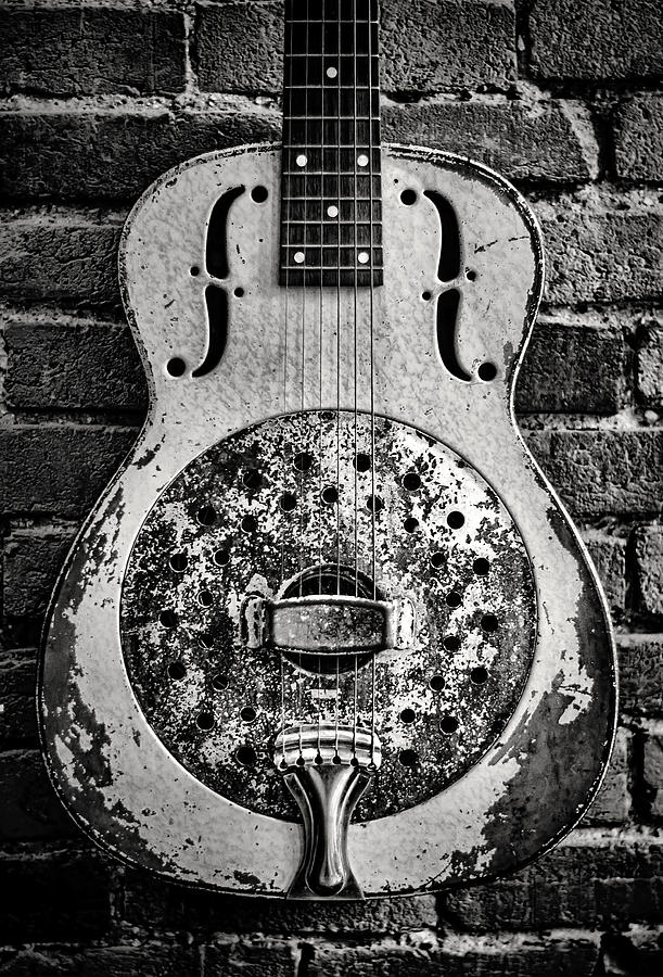 Guitar Photograph - Classic in Black and White by Heather Applegate