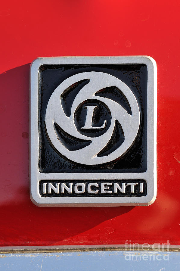 Car Photograph - Classic Innocenti badge by George Atsametakis