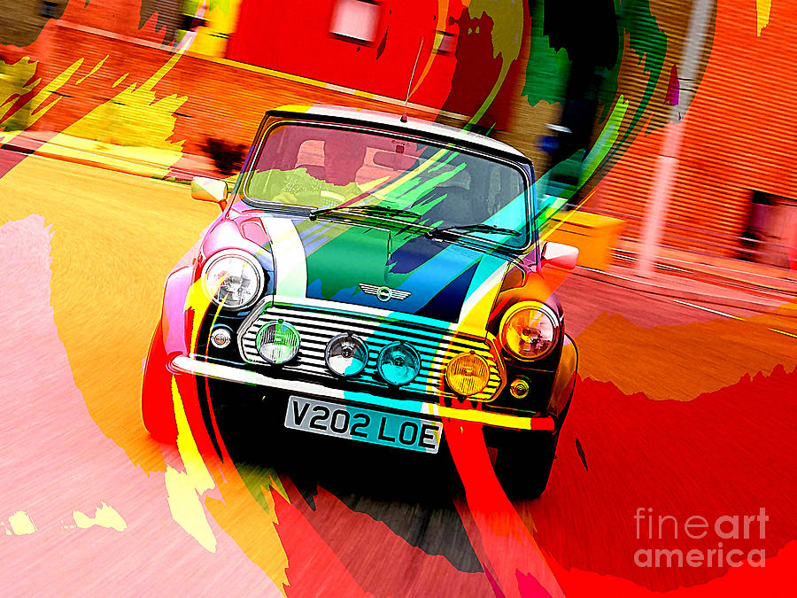 Classic Mini Cooper Mixed Media by Marvin Blaine