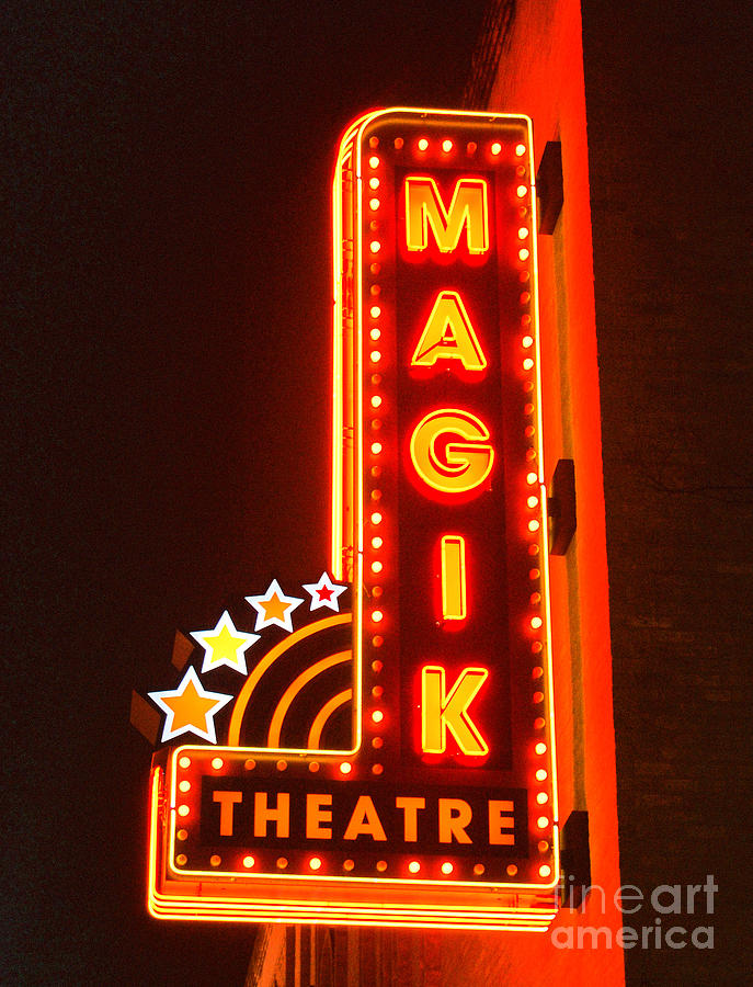 Classic Movie Theater Marquee Americana San Antonio Texas Film Grain Digital Art Digital Art by Shawn OBrien