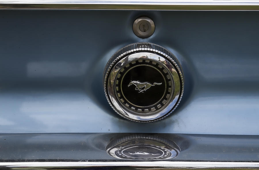 Transportation Photograph - Classic Mustang Badge by Georgia Clare