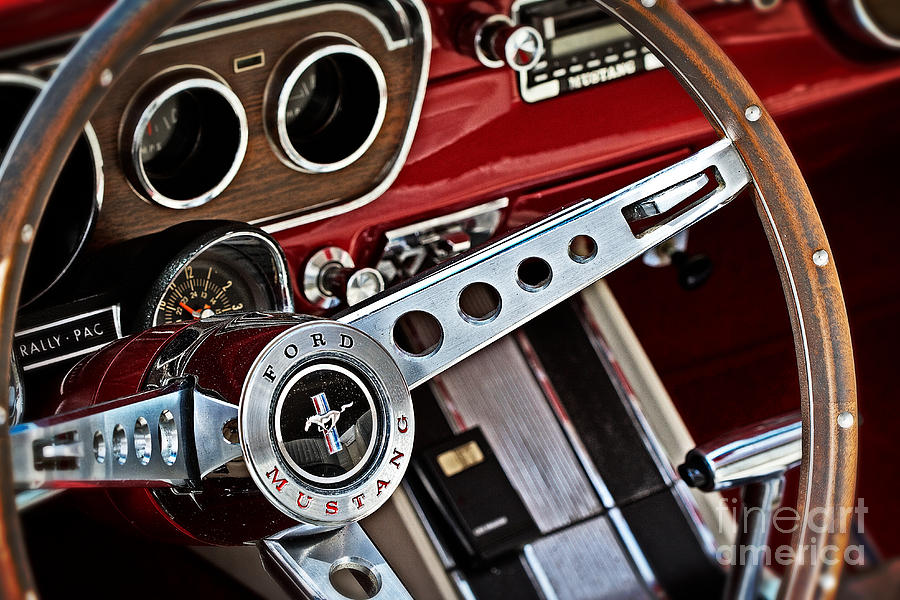 Classic Mustang Interior Photograph by Jarrod Erbe