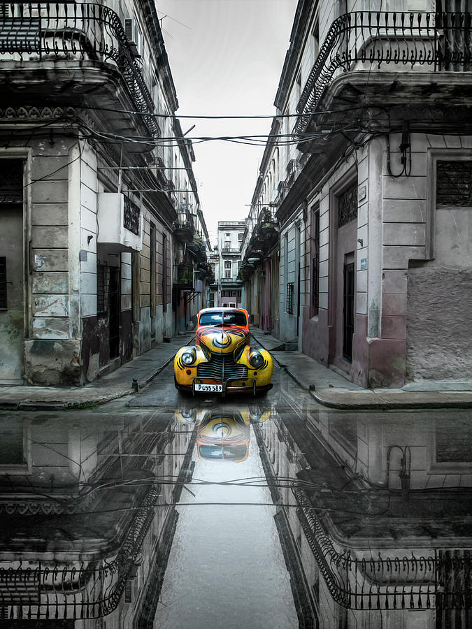 American Photograph - Classic Old Car In Havana, Cuba by Svetlin Yosifov