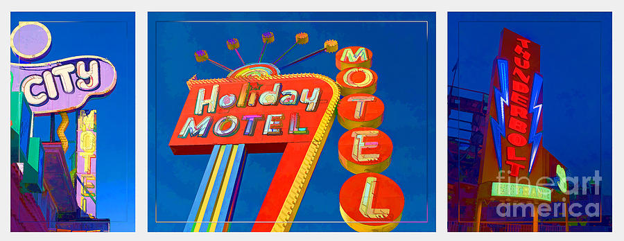 Sign Photograph - Classic Old Neon Signs by Edward Fielding