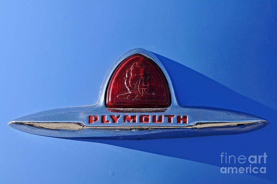Car Photograph - Classic Plymouth badge by George Atsametakis