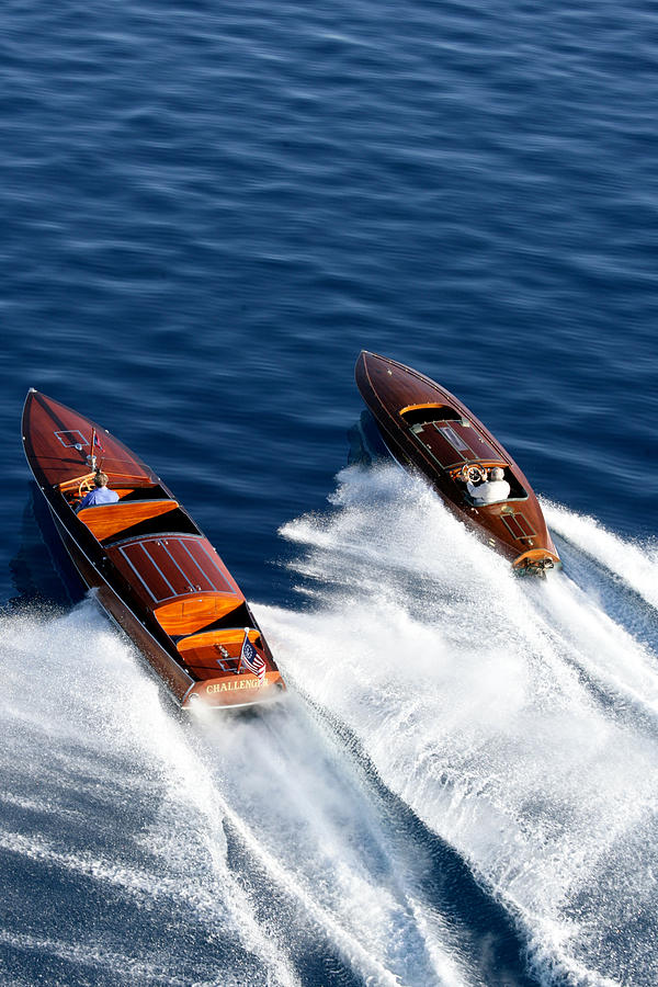 Classic Raceboats on Lake Tahoe Photograph by Steven Lapkin
