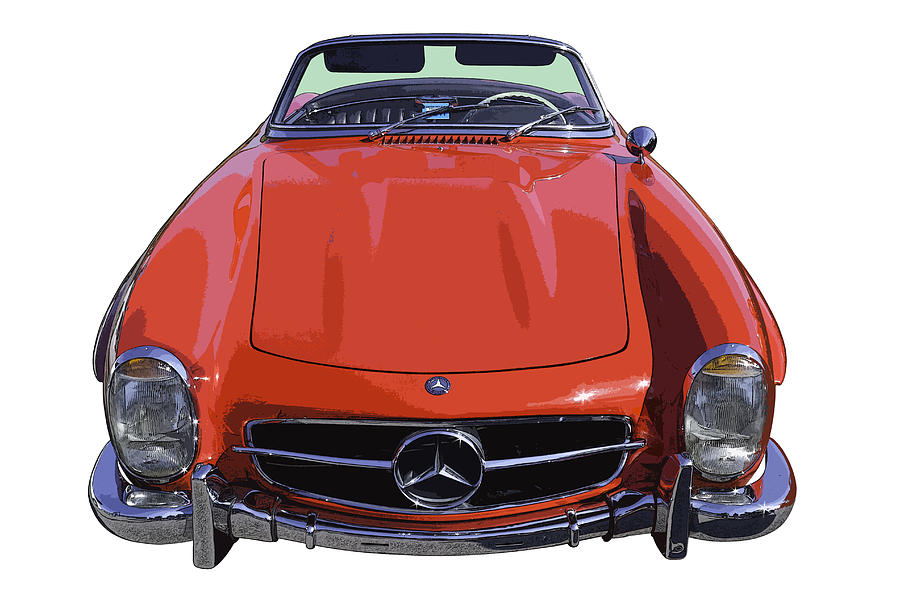 Classic Red Mercedes Benz 300 SL Convertible Sportscar  Photograph by Keith Webber Jr