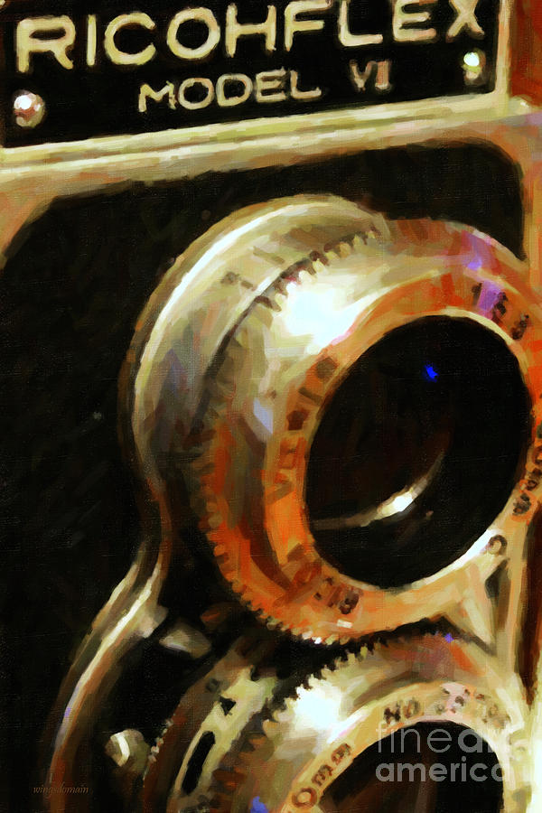 Classic Ricohflex Camera - 20130117 - Painterly Photograph by Wingsdomain Art and Photography