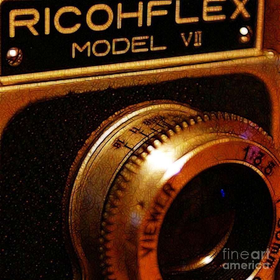 Camera Photograph - Classic Ricohflex Camera - 20130117 - square by Wingsdomain Art and Photography