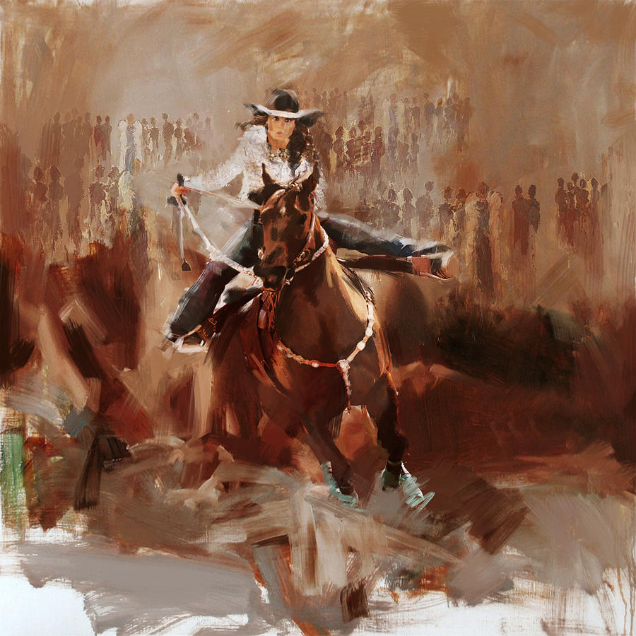 Classic Rodeo 1 Painting by Maryam Mughal