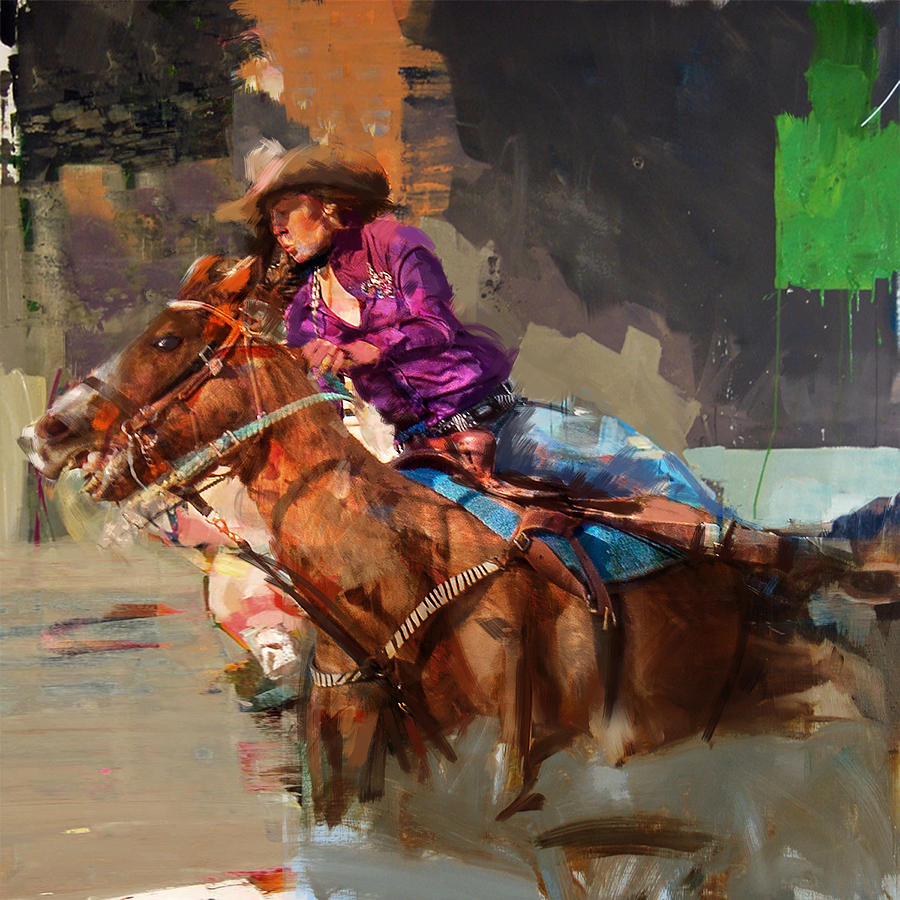 Classic Rodeo 3 Painting by Maryam Mughal