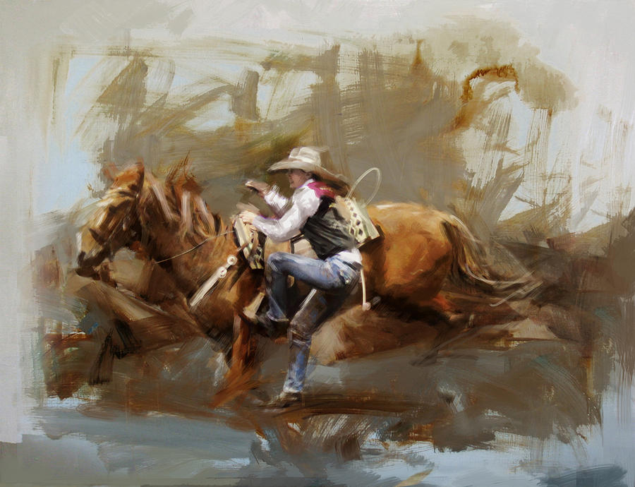 Austin Painting - Classic Rodeo 5 by Maryam Mughal