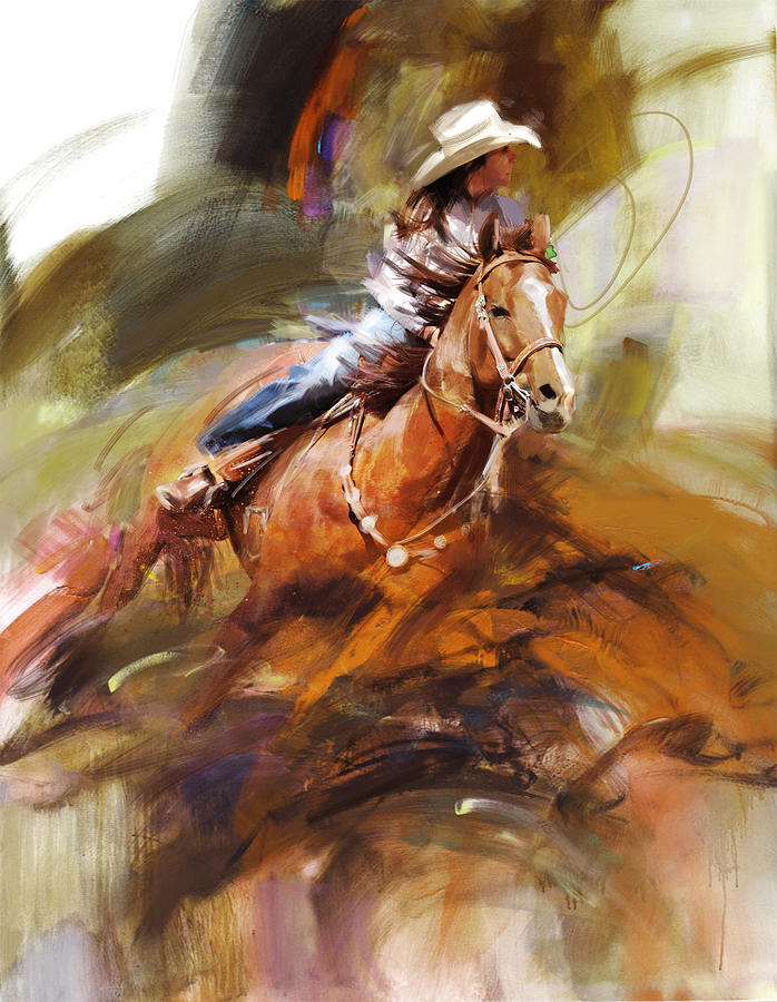 Austin Painting - Classic Rodeo 6 by Maryam Mughal