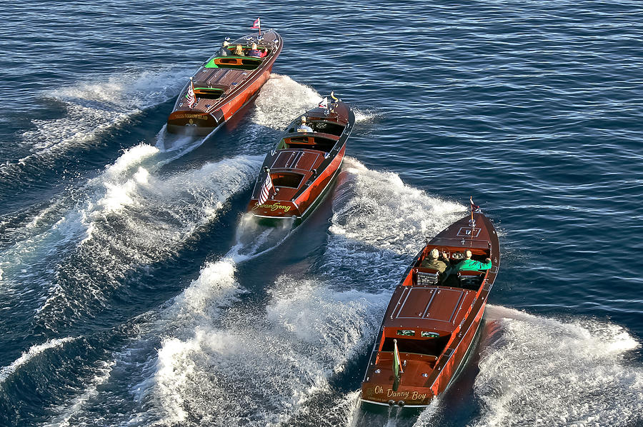 Classic Runabouts on Lake Tahoe Photograph by Steven Lapkin