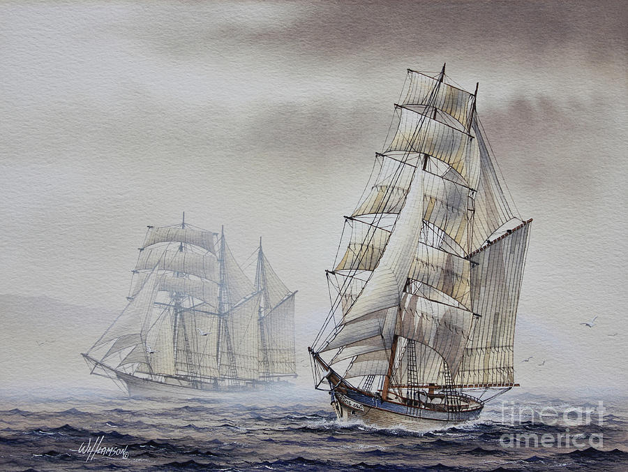 Classic Sail Painting by James Williamson