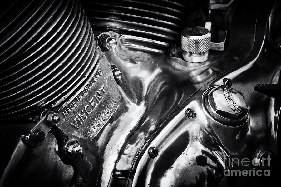Classic Vincent Engine Photograph by Tim Gainey
