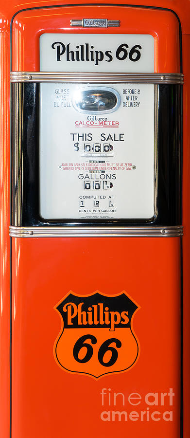 Classic Vintage Gilbarco Phillips 66 Gas Pump DSC02745 Photograph by Wingsdomain Art and Photography