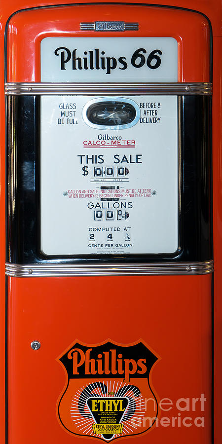 Classic Vintage Gilbarco Phillips 66 Gas Pump DSC02749 Photograph by Wingsdomain Art and Photography