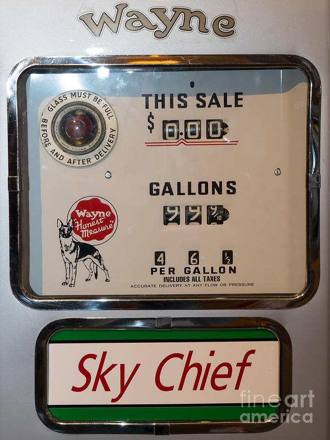 Classic Vintage Wayne Sky Chief Gas Pump DSC02737 Photograph by Wingsdomain Art and Photography
