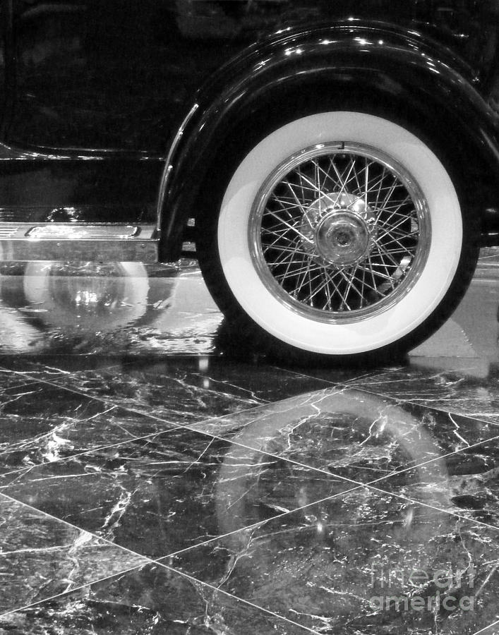 Classic Wheels blk and wht Photograph by Cheryl Del Toro