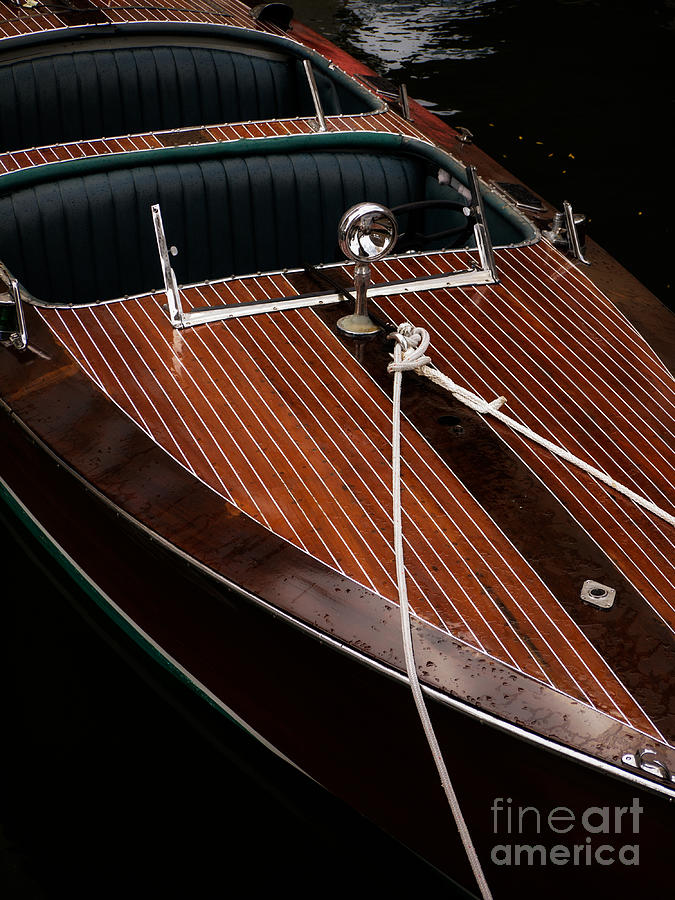 Classic Wooden Power Boat Photograph by Edward Fielding