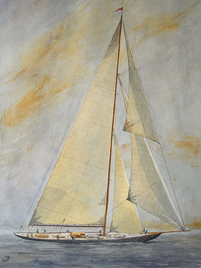 Classic Painting - Classic Yacht by Juan  Bosco