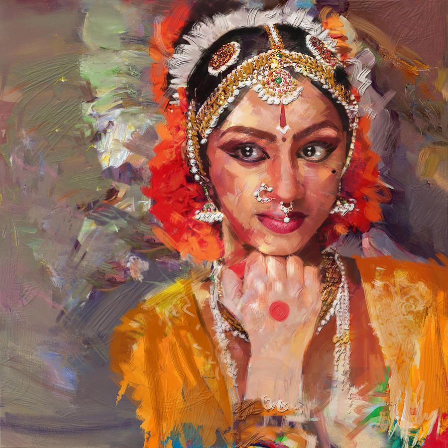 Classical Dance Art 1 Painting by Maryam Mughal - Fine Art America