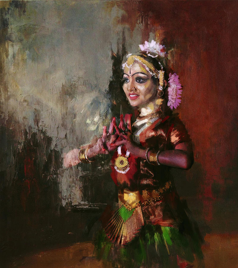 Classical Dance Art 10 Painting by Maryam Mughal