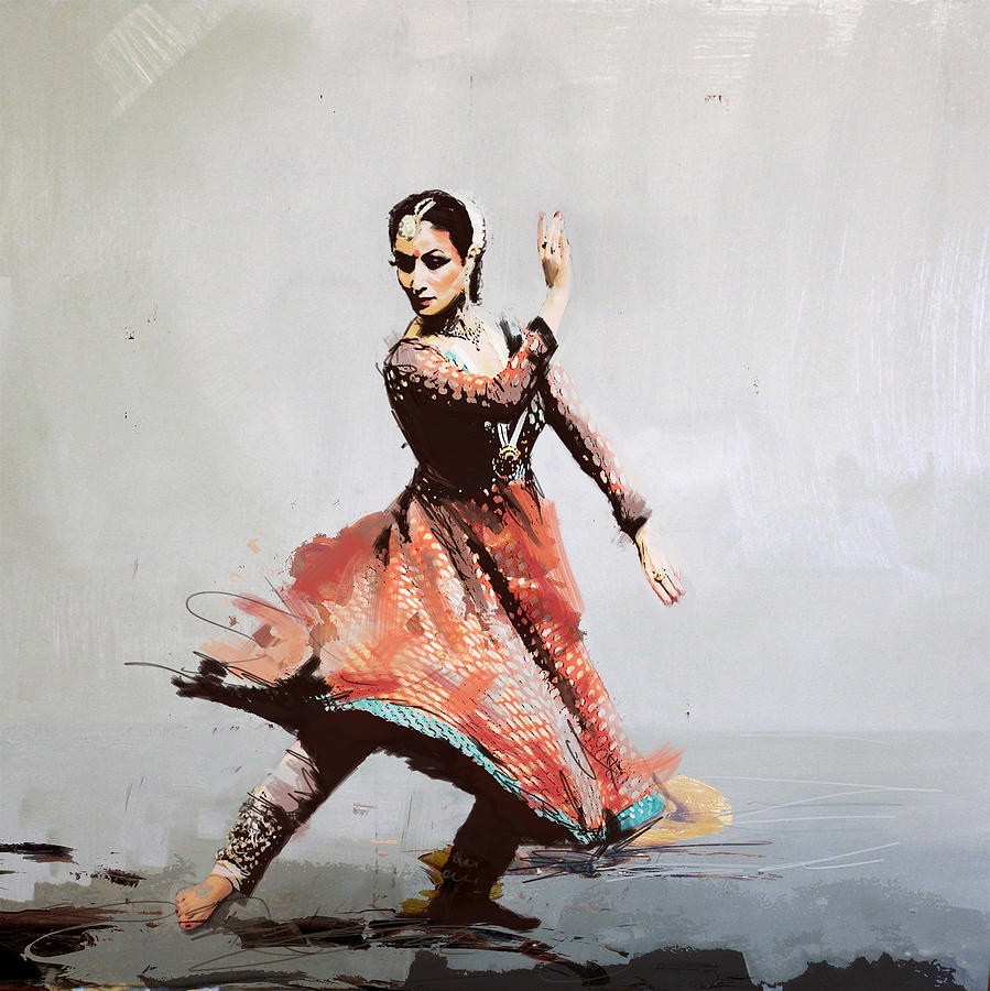 Classical Dance Art 11 Painting by Maryam Mughal