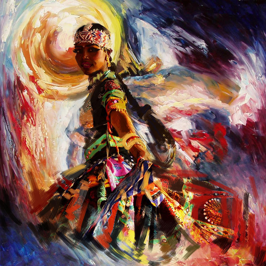 Zakir Painting - Classical Dance Art 13 by Maryam Mughal