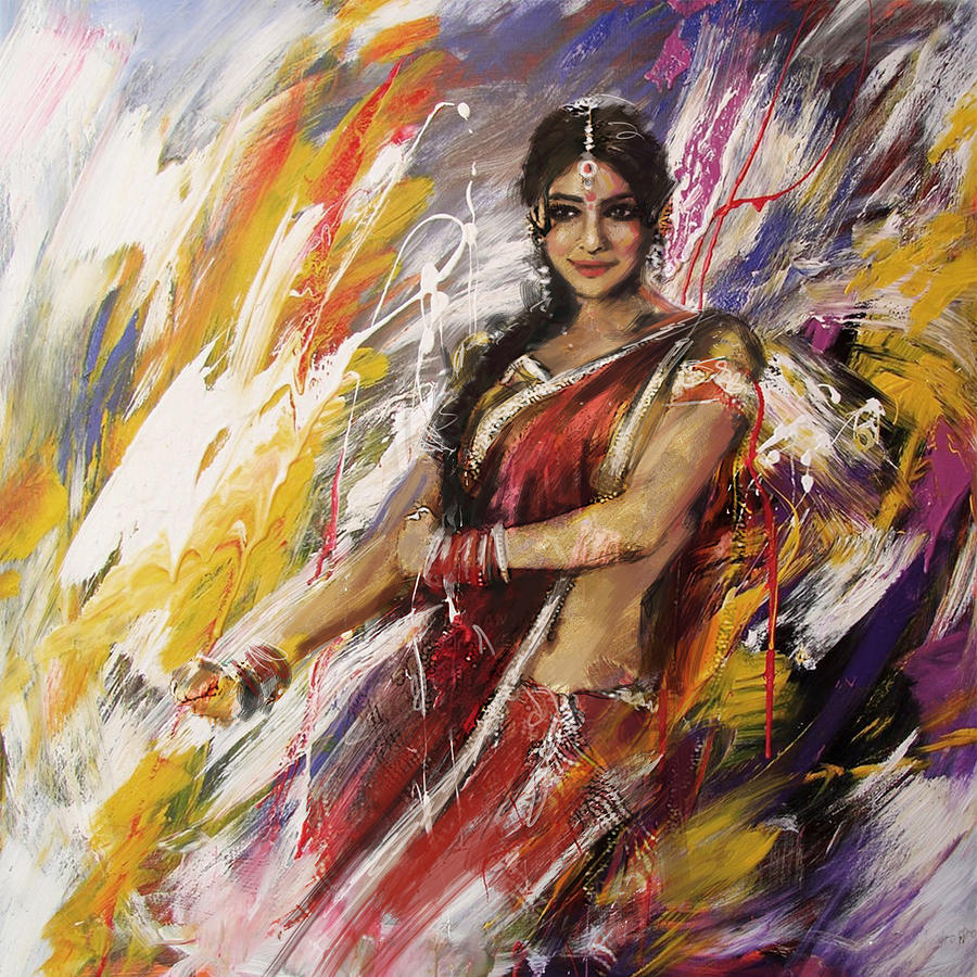 Classical Dance Art 14 Painting by Maryam Mughal