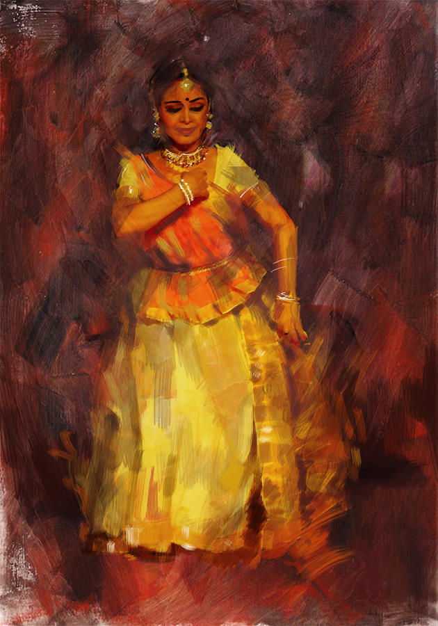 Classical Dance Art 18 Painting by Maryam Mughal