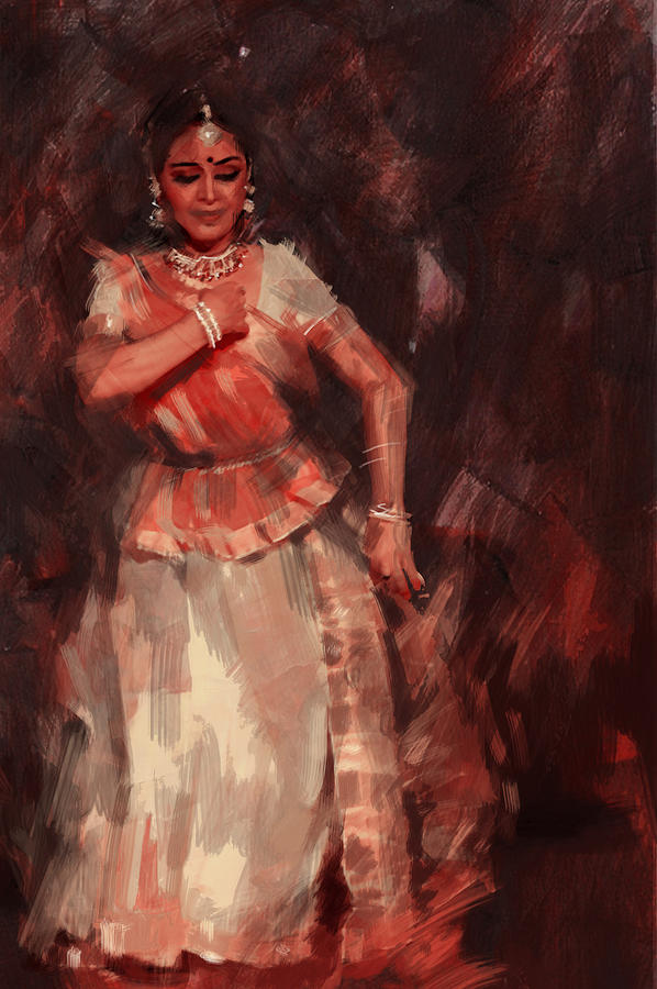 Classical Dance Art 18B Painting by Maryam Mughal