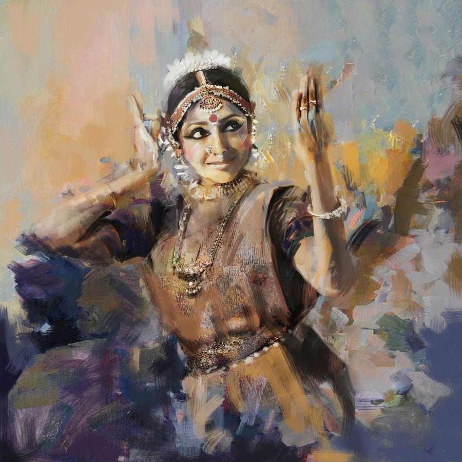 Classical Dance Art 3 Painting by Maryam Mughal - Pixels