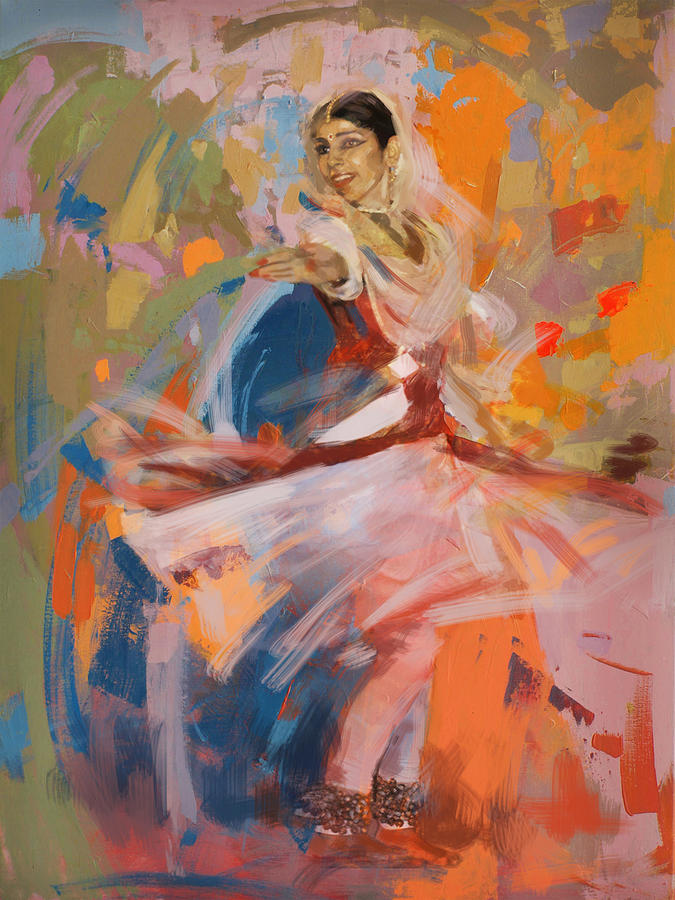 Zakir Painting - Classical Dance Art 6 by Maryam Mughal
