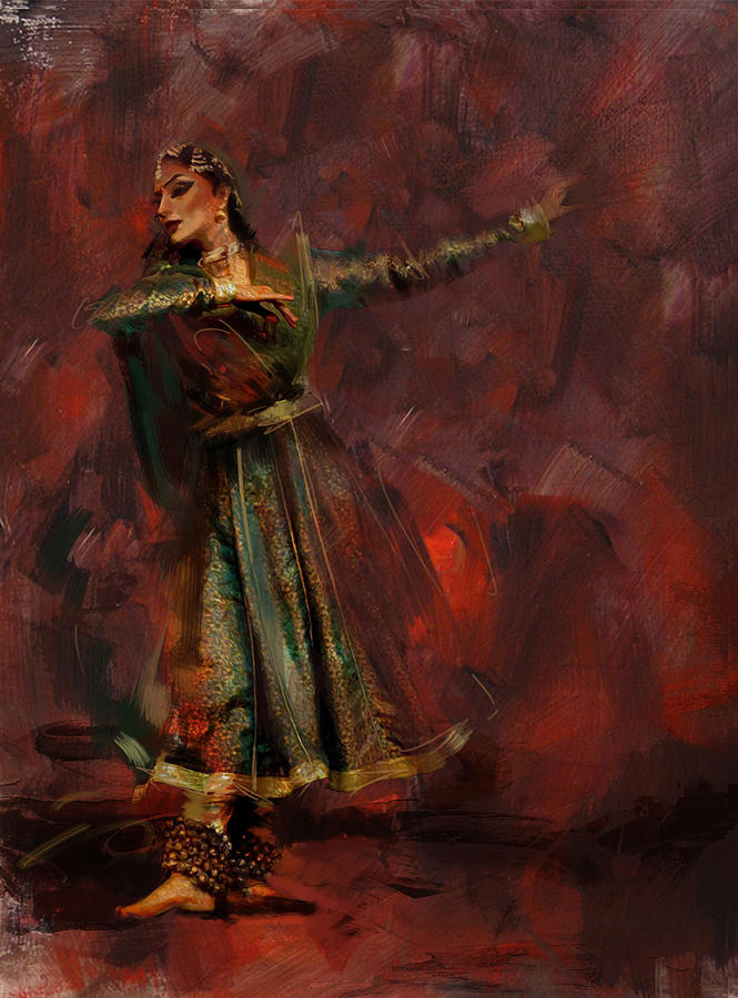 Classical Dance Art 7 Painting by Maryam Mughal