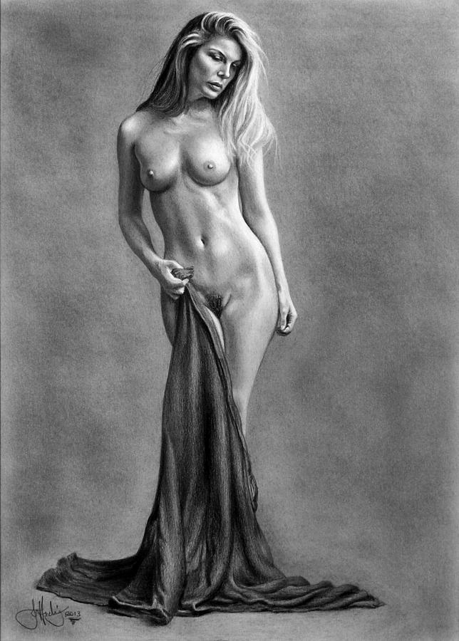 Nude Drawing - Classical Nude drawing by John Harding