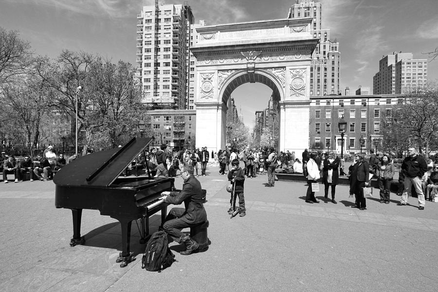 Architecture Photograph - Classical Piano in Washington Square Park by Allen Beatty