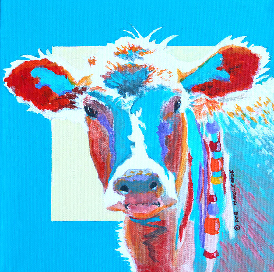 Cow Painting - Classy Cow by Deb Harclerode
