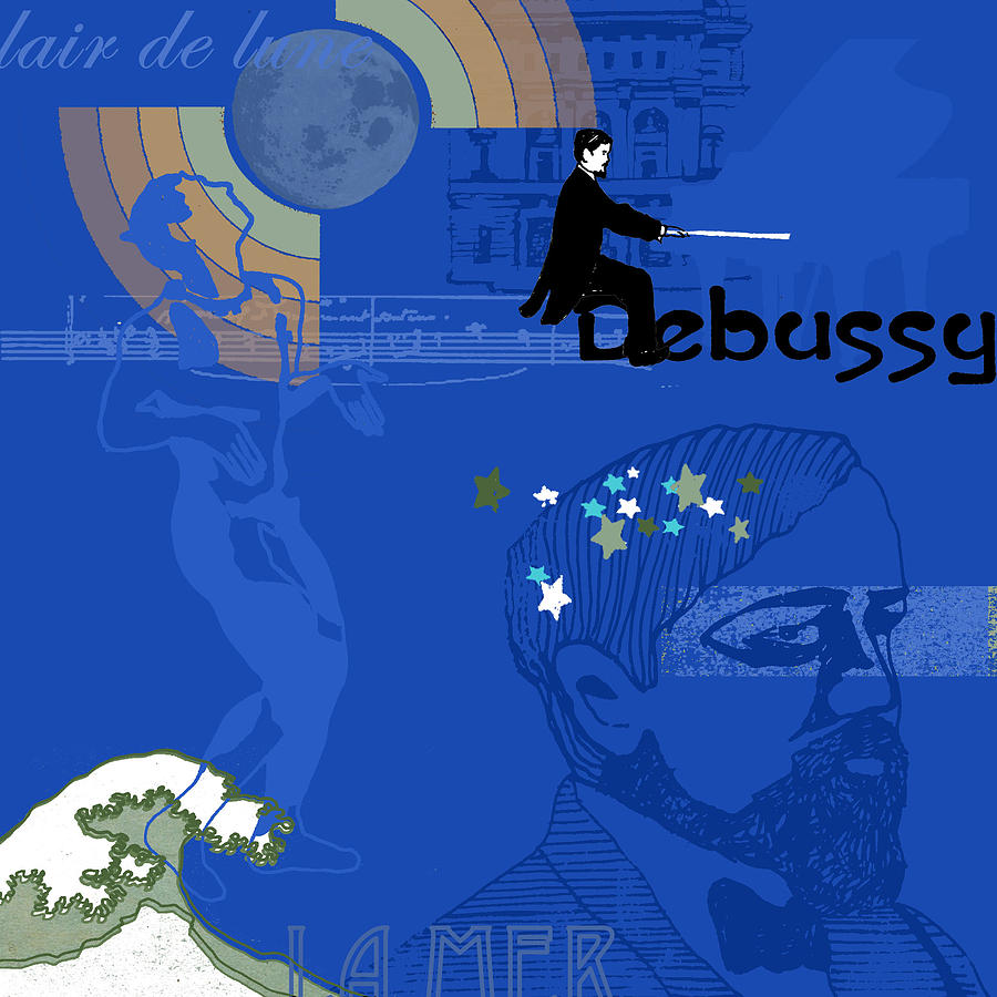 Music Digital Art - Claude Debussy by Lorna Siviter